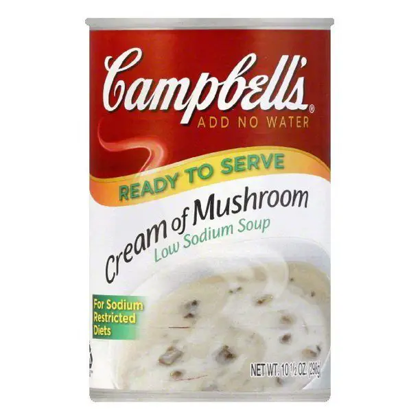 Campbells Low Sodium Cream of Mushroom Soup, 10.5 OZ (Pack ...