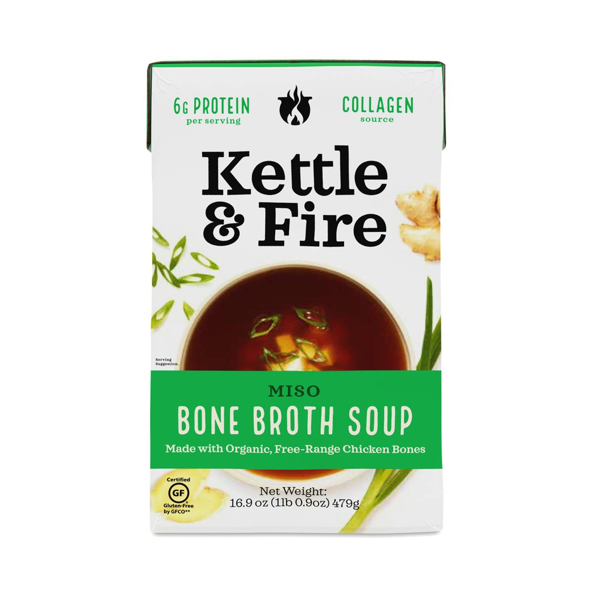 Kettle &  Fire Bone Broth Soup, Miso with Chicken